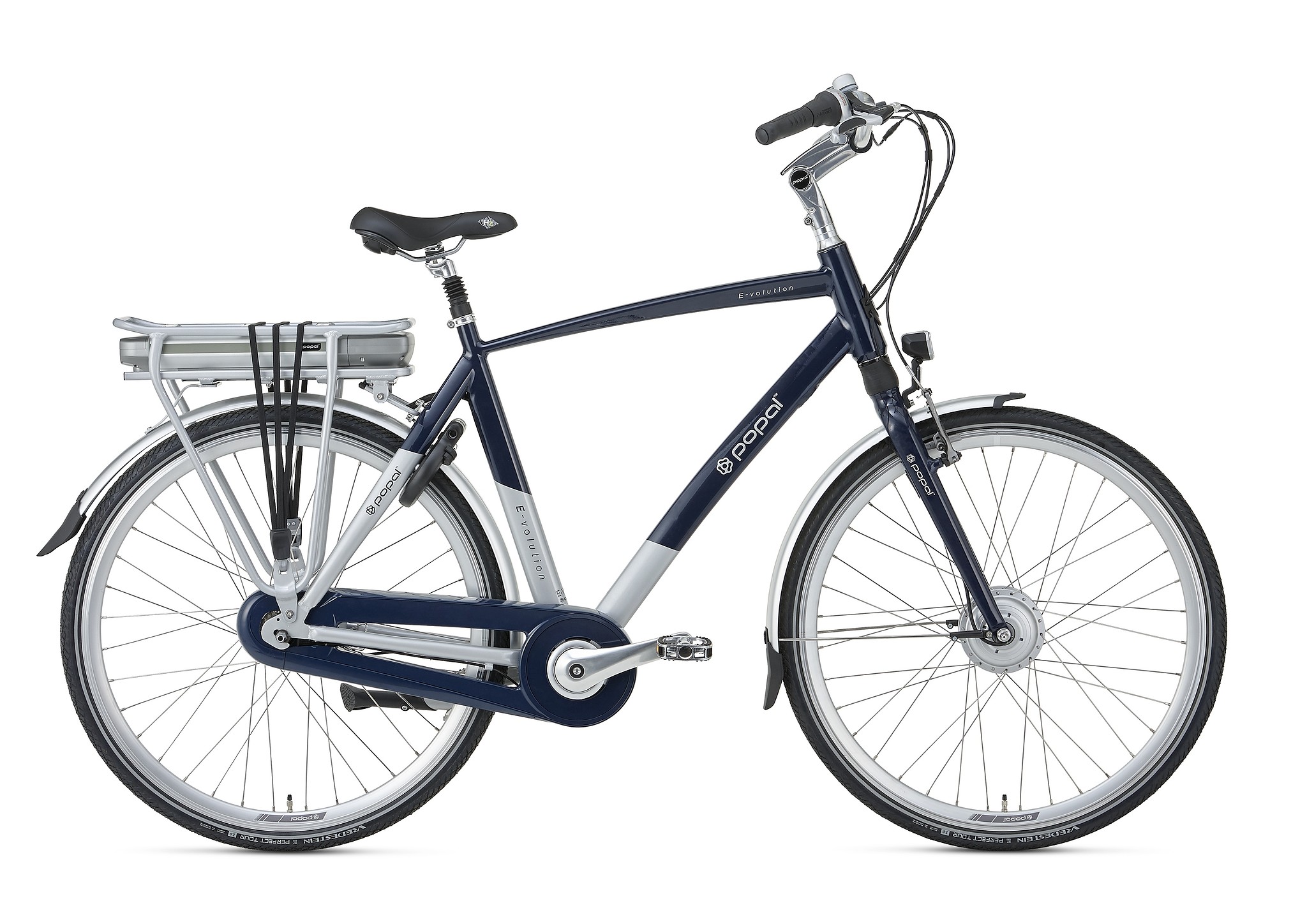 Popal Elektrische stadsfiets E-volution Heren 57cm Donker blauw 470 Wh Blauw