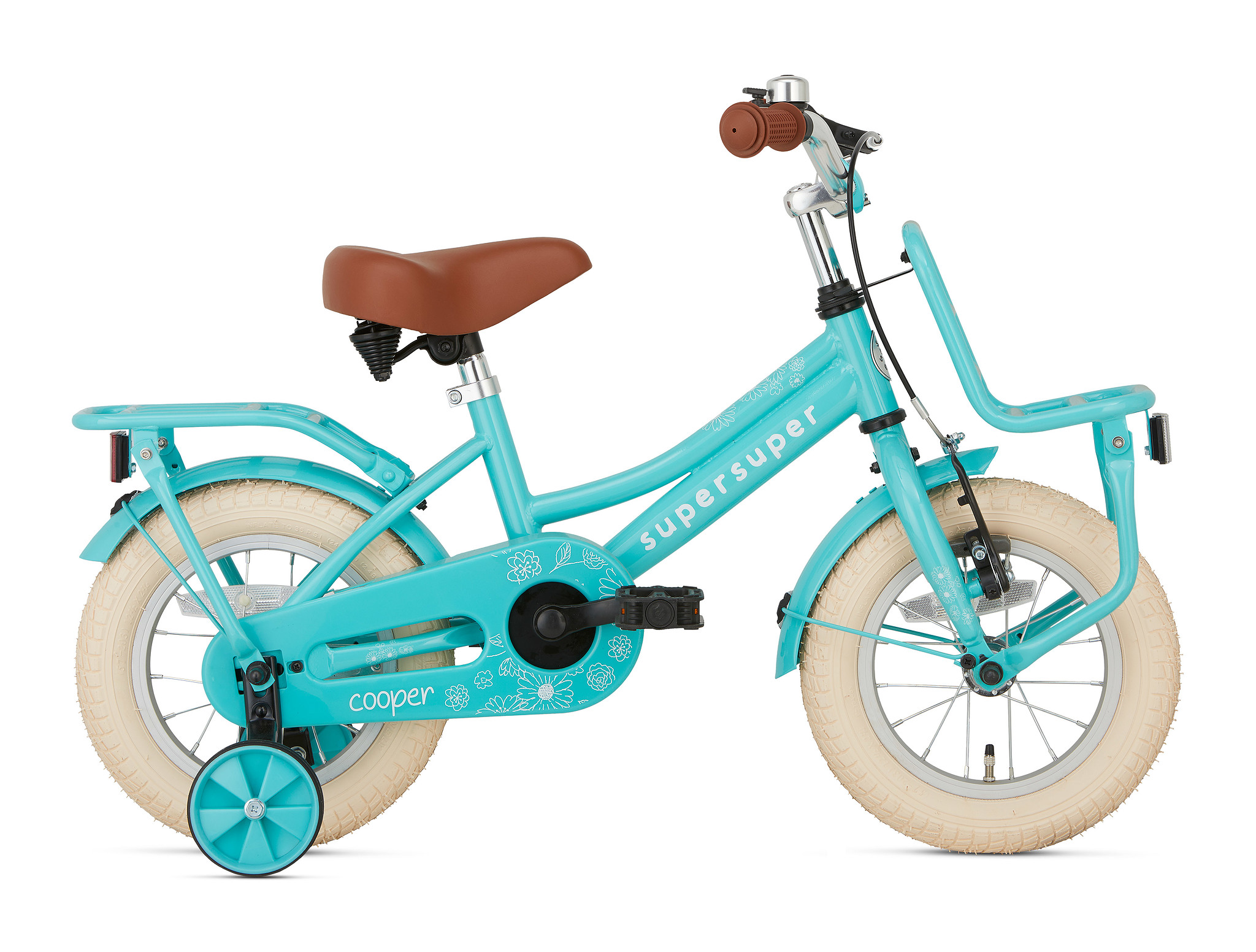 Supersuper Kinderfiets Cooper 12 inch Turquoise Turquoise