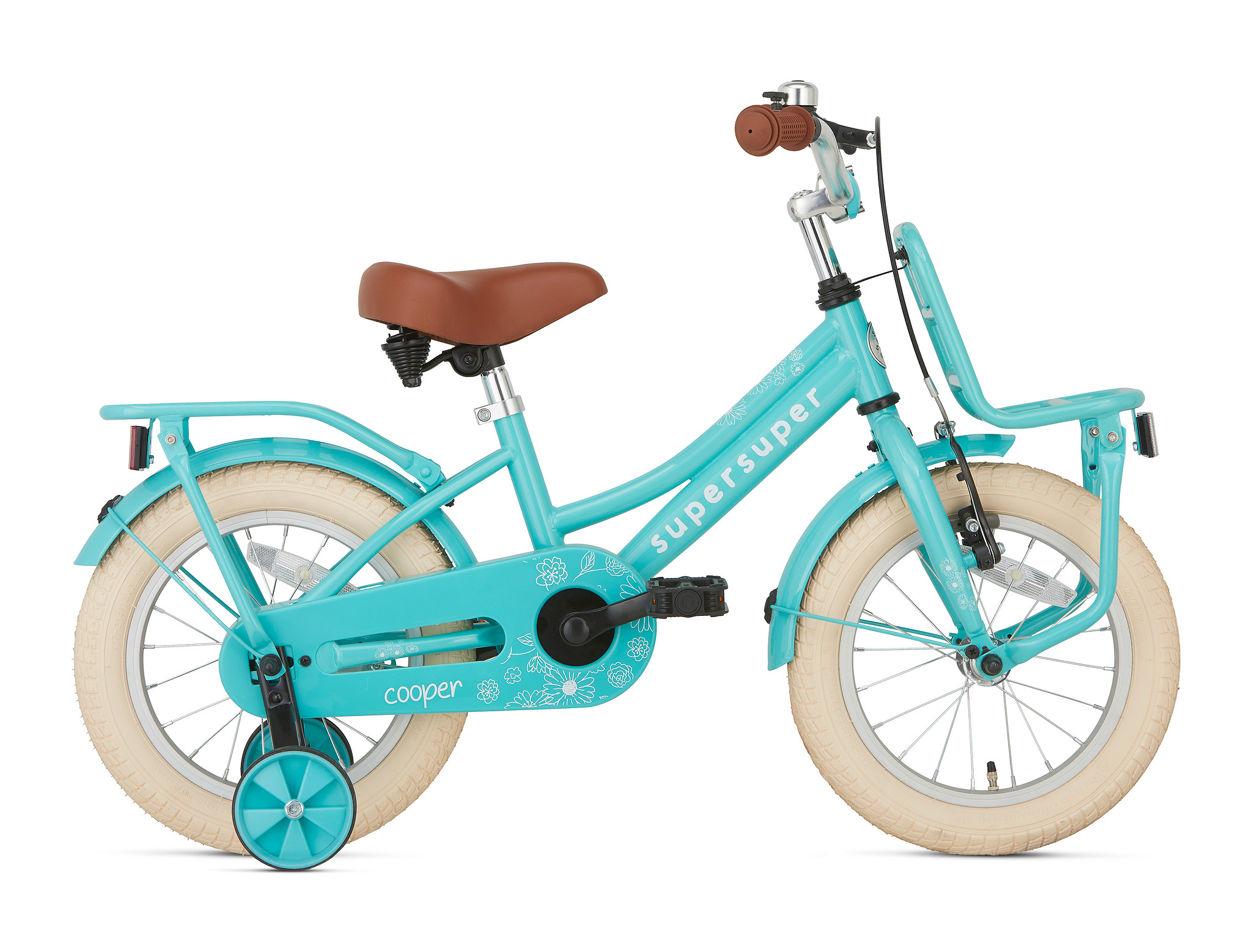 Supersuper Kinderfiets Cooper 14 inch Turquoise Turquoise
