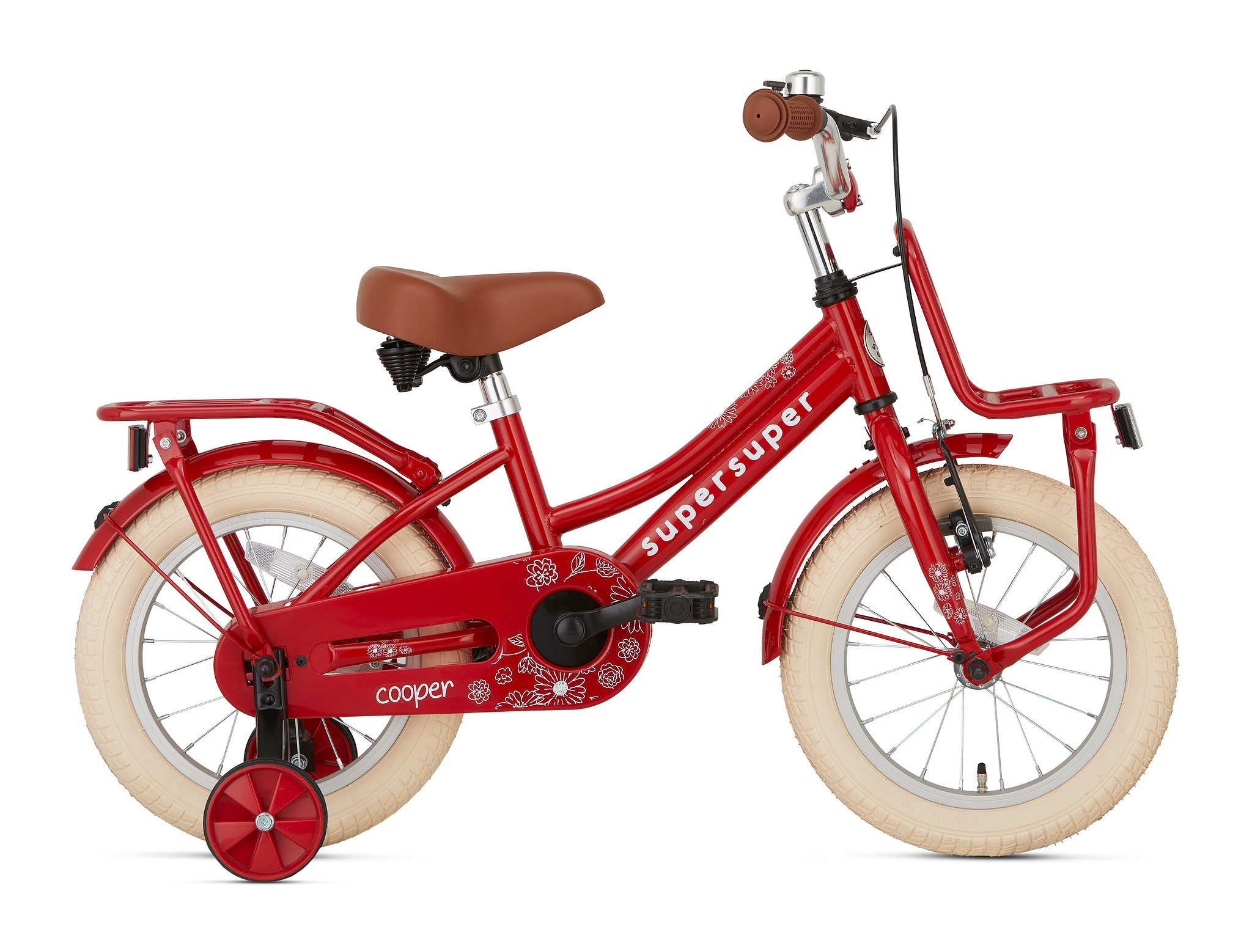 Supersuper Kinderfiets Cooper 14 inch Rood Rood