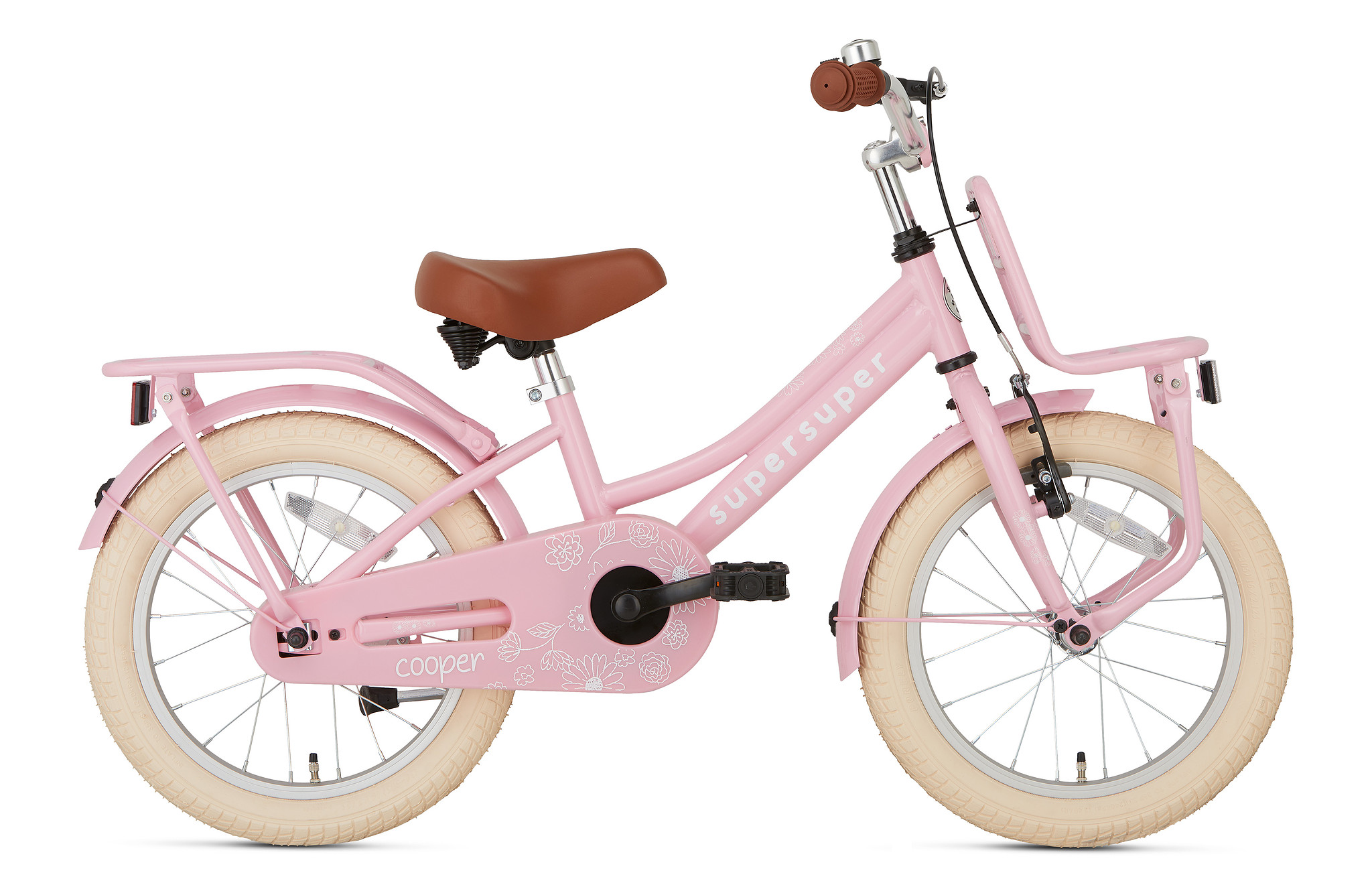 Supersuper Kinderfiets Cooper 16 inch Roze  Roze