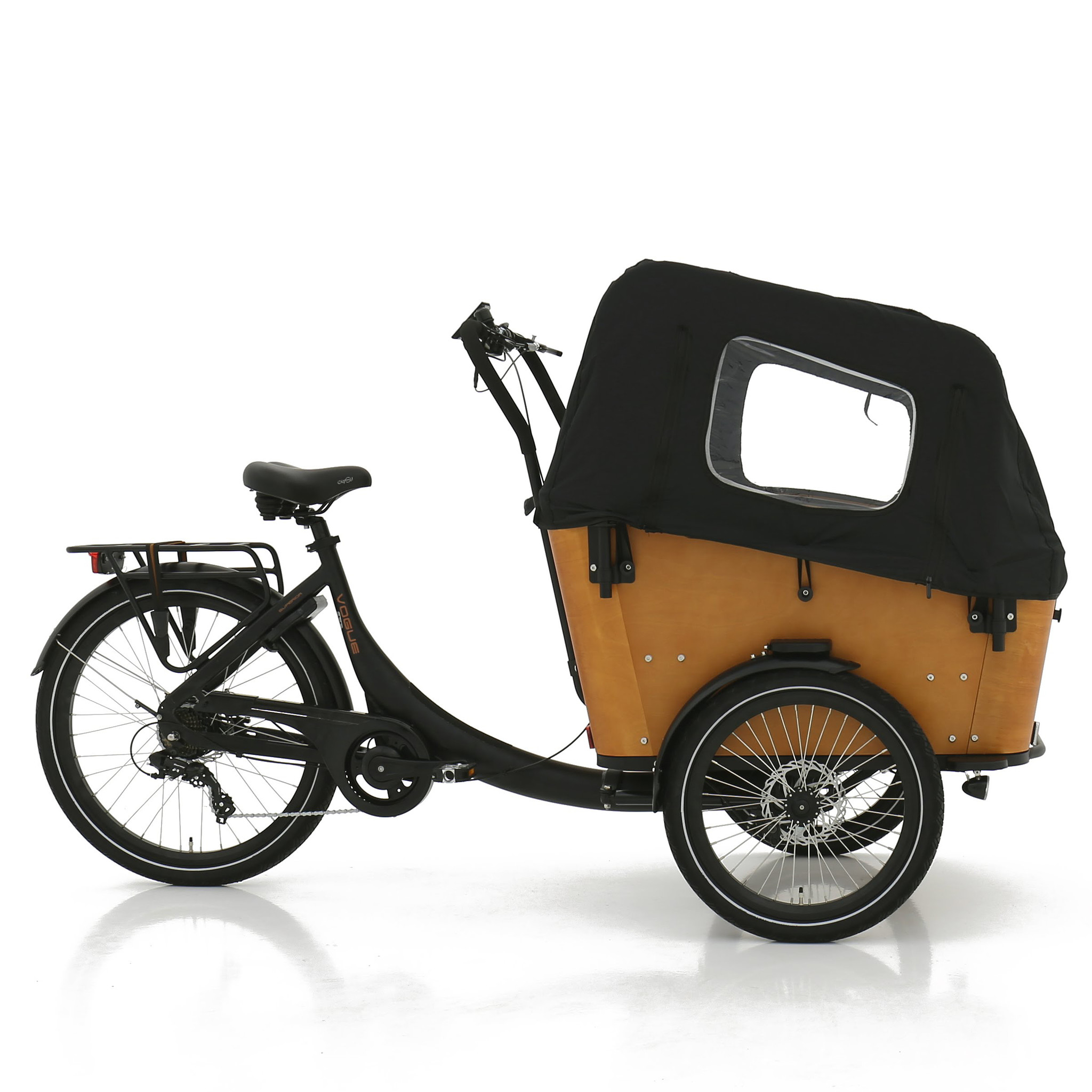 Vogue Elektrische bakfiets Superior 3 Uni Zwart 468 Wh Zwart