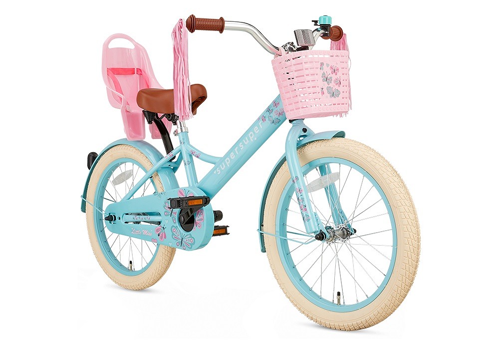 Supersuper Kinderfiets Little Miss 18 inch turquoise  Turquoise