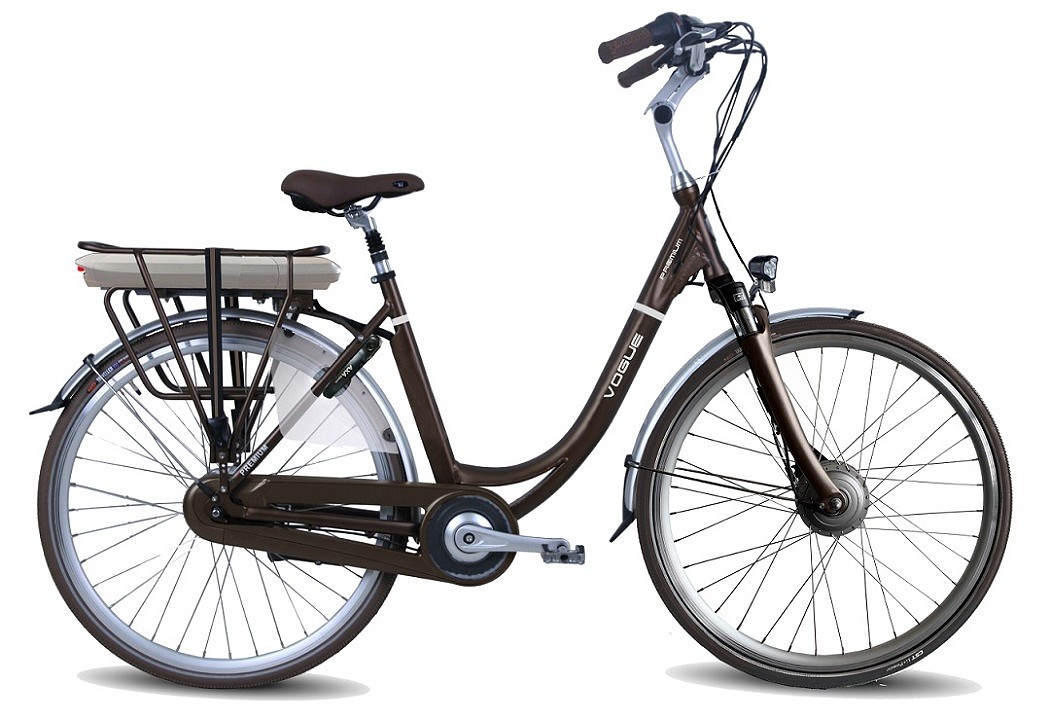 Vogue Elektrische fiets Premium Dames 48 cm Bruin 468 Wh Bruin