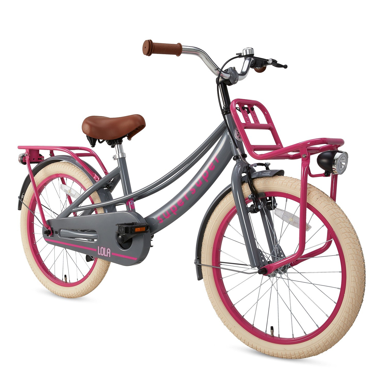 Supersuper Kinderfiets Lola 20 inch Grijs Grijs