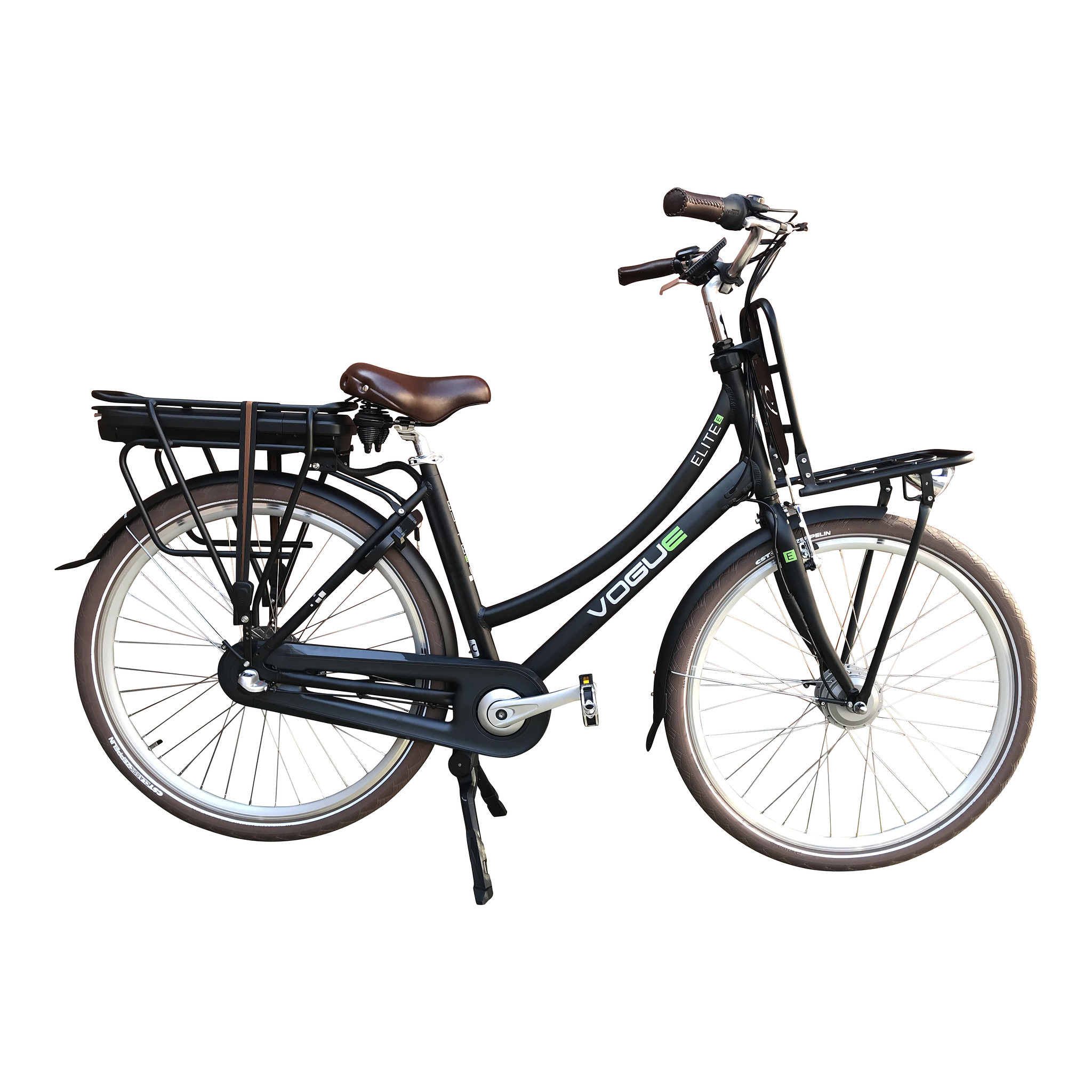 Vogue Elektrische fiets e-Elite Dames 50 cm Mat zwart 468 Wh Zwart