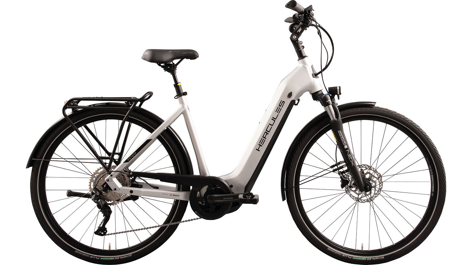 Hercules Elektrische stadsfiets Futura Sport I-10 Dames 45 cm... Zilver