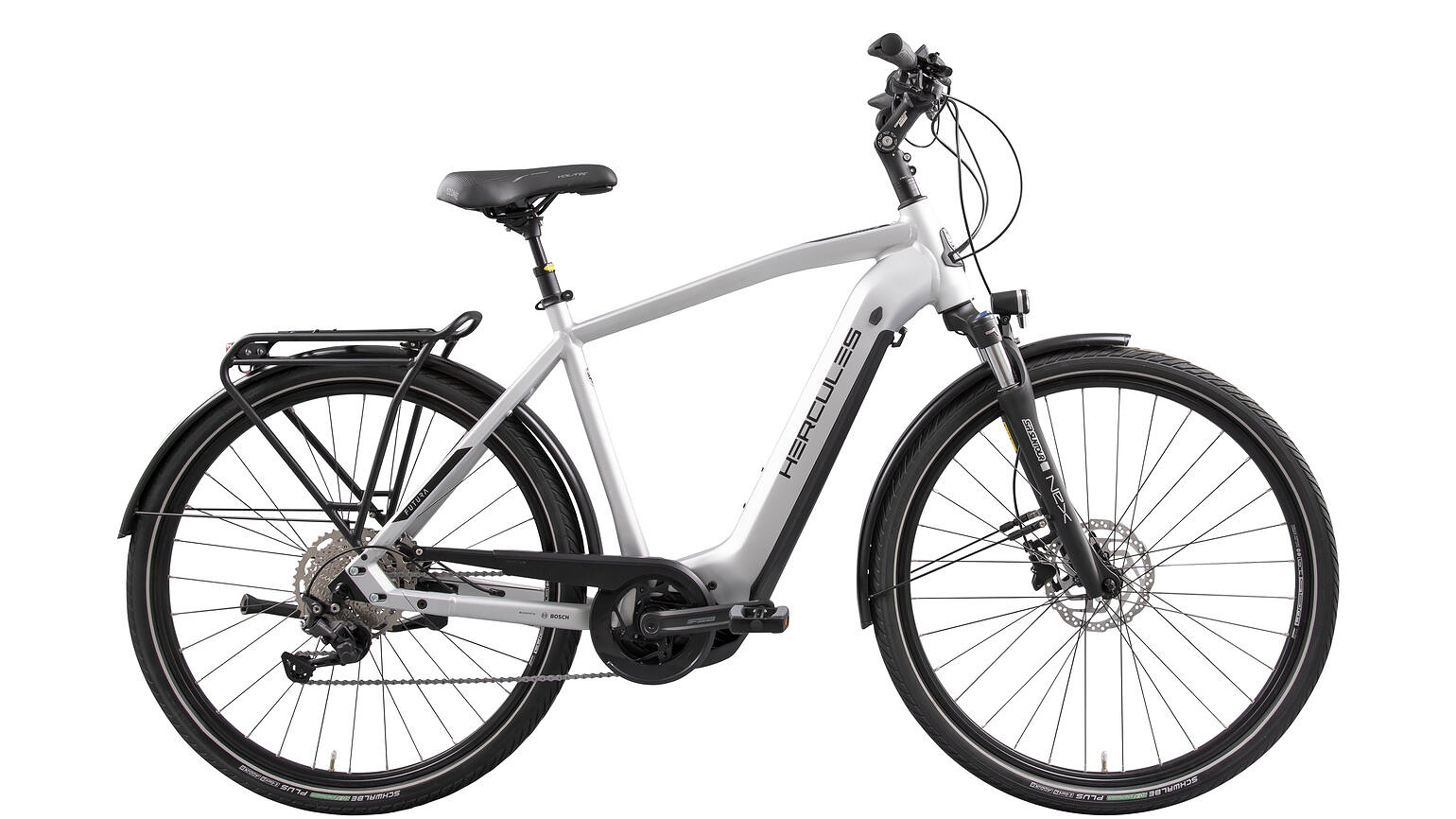 Hercules Elektrische stadsfiets Futura Sport I-10 Heren 53 cm... Zilver