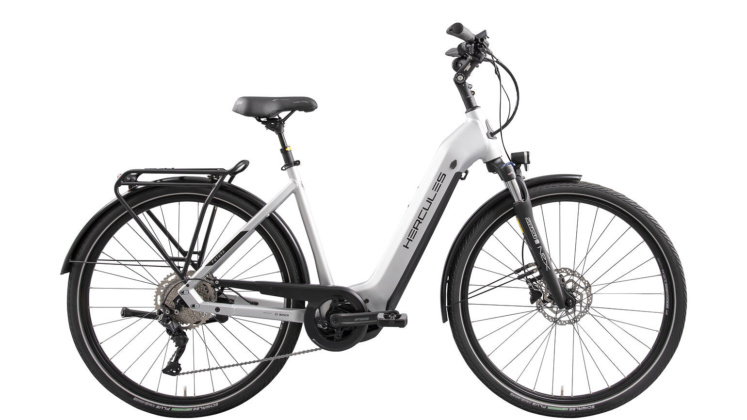 Hercules Elektrische stadsfiets Futura Sport I-10 Dames 49 cm... Zilver