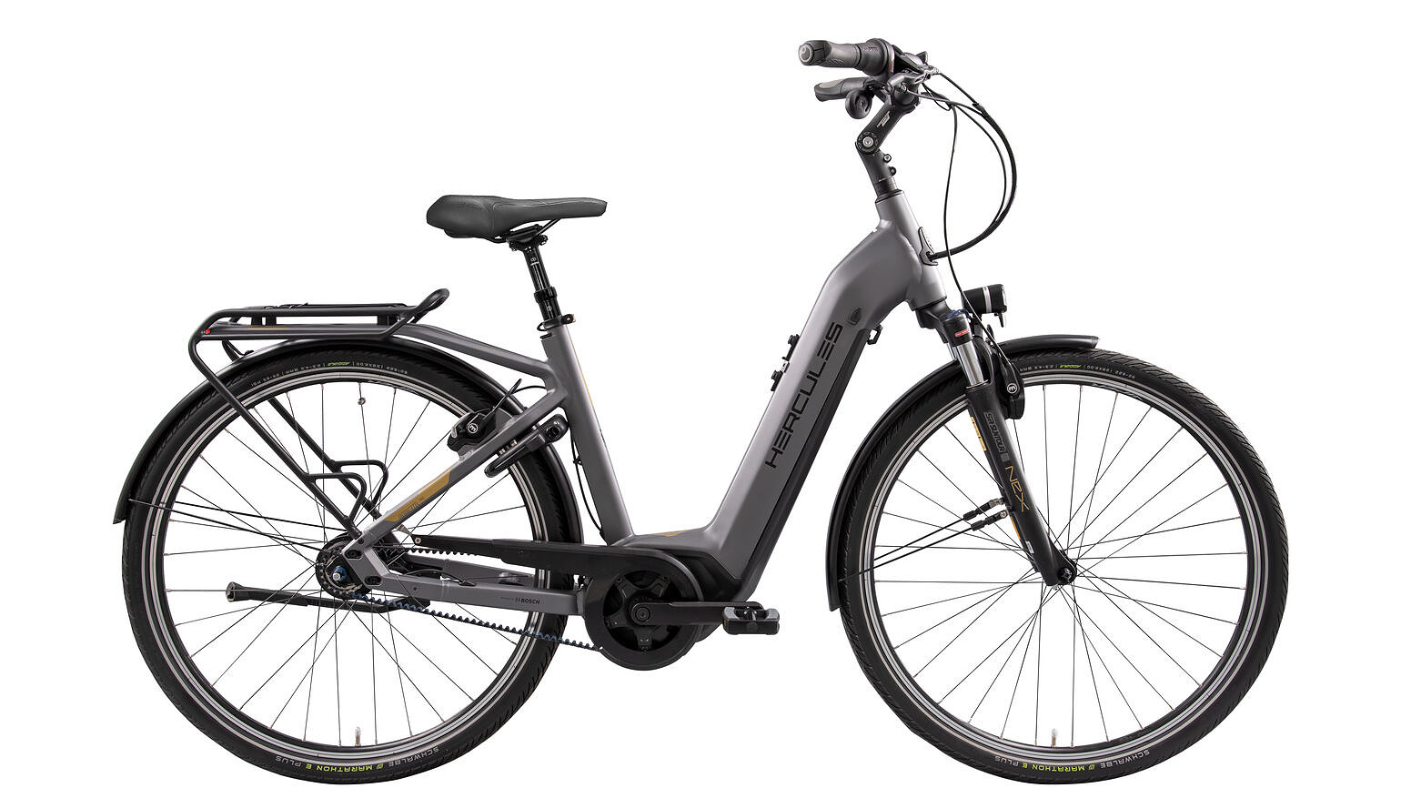 Hercules Elektrische stadsfiets Robert/a Pro I-F8 Dames 53 cm... Grijs