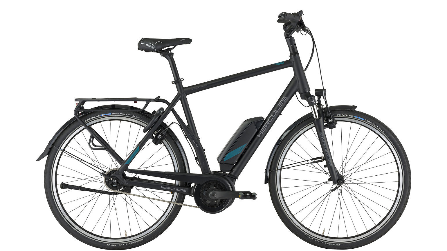 Hercules Elektrische stadsfiets E-180 S Imperial F5 Heren 68 cm... Mat zwart