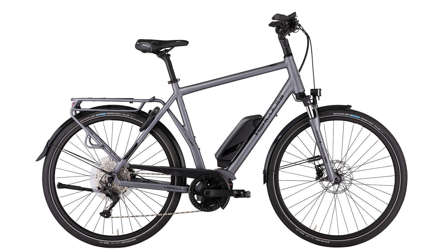 Hercules Elektrische stadsfiets E-Imperial 180 S10 Heren 55 cm... Grijs