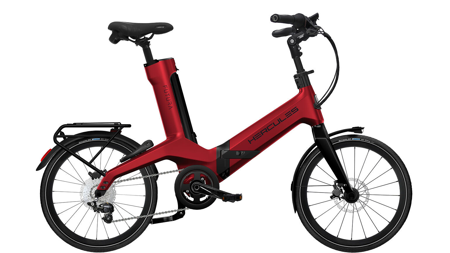 Hercules Elektrische vouwfiets Futura Vouw Carbon I-10 Uni 55 cm... Rood