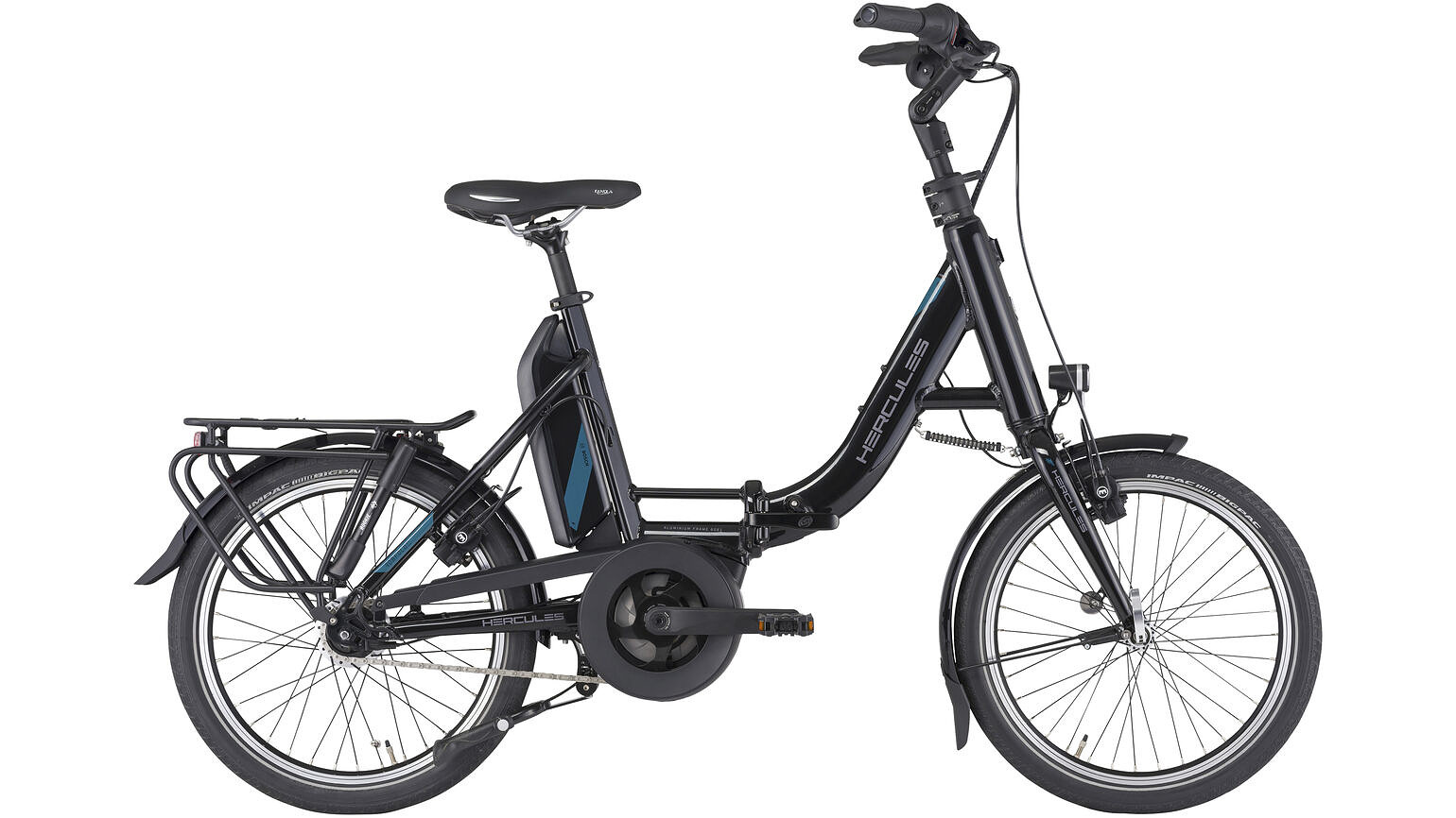 Hercules Elektrische vouwfiets Rob Fold F7 Uni 46 cm Zwart 400 Wh Zwart