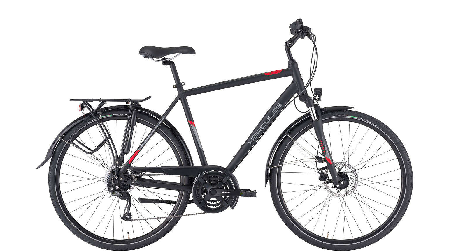 Hercules Sportieve fiets Sport Tourer Heren 56 cm Mat zwart  Zwart