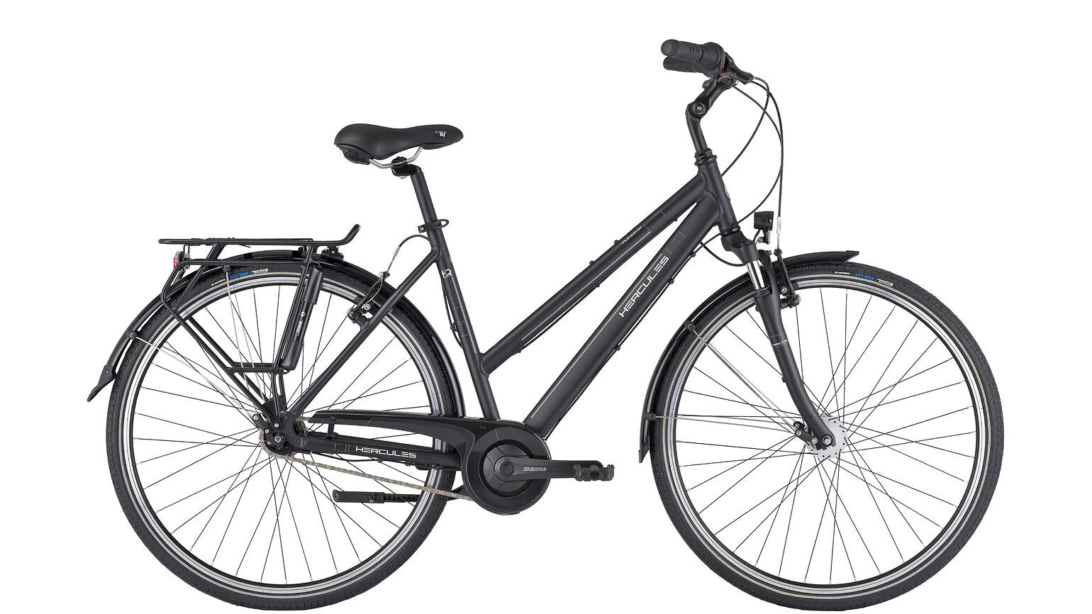 Hercules stadsfiets Valencia R7 Uni Mat zwart 56 cm Zwart
