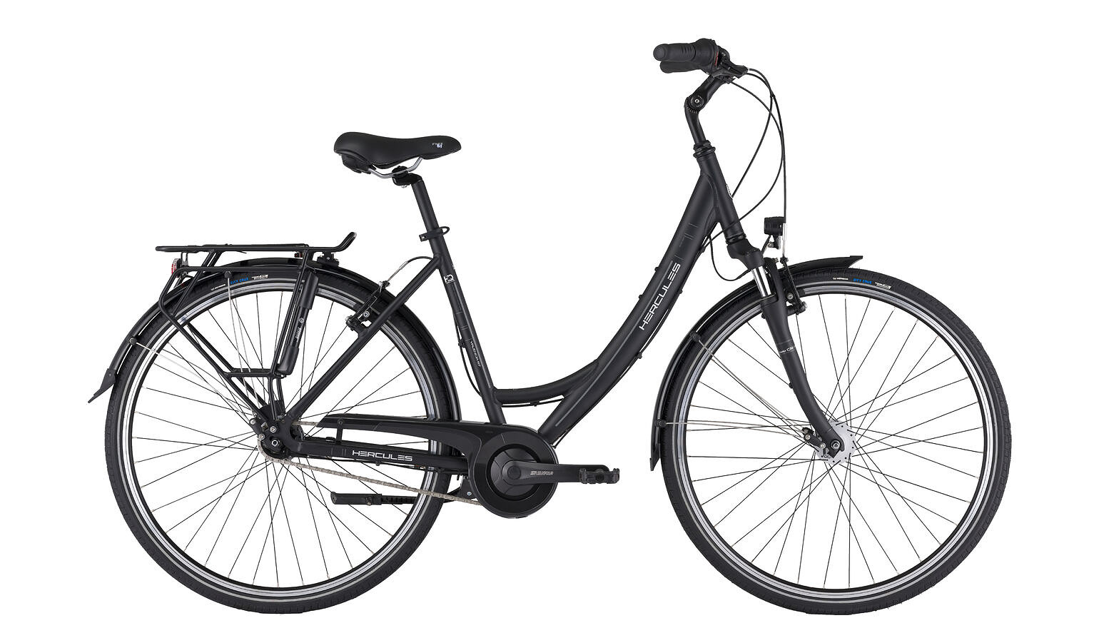 Hercules stadsfiets Valencia R7 Dames Mat zwart 43 cm Zwart