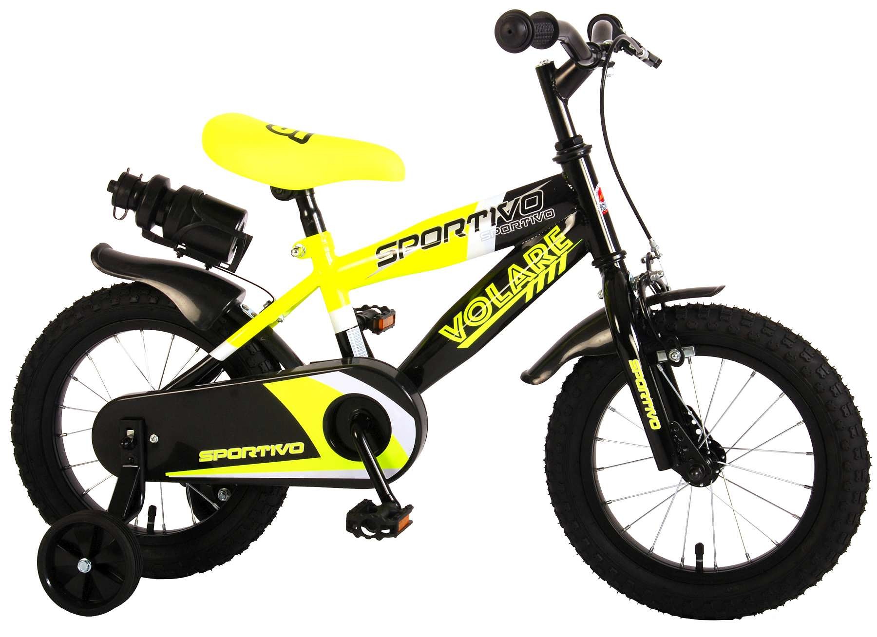 Volare Kinderfiets Sportivo 14 inch Neon geel  Neon geel