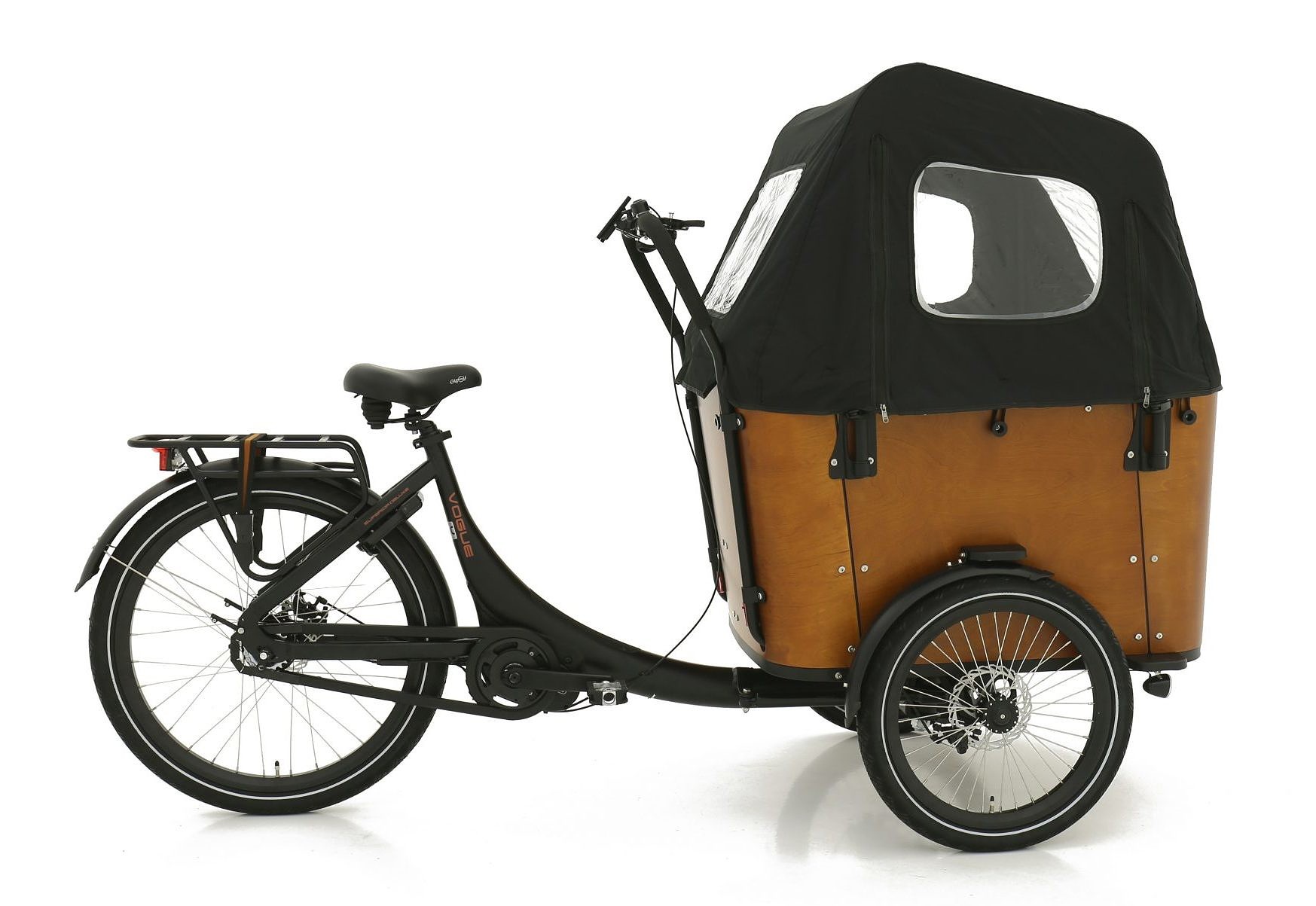 Vogue Elektrische bakfiets Superior 3 Deluxe Uni Zwart 468 Wh Zwart