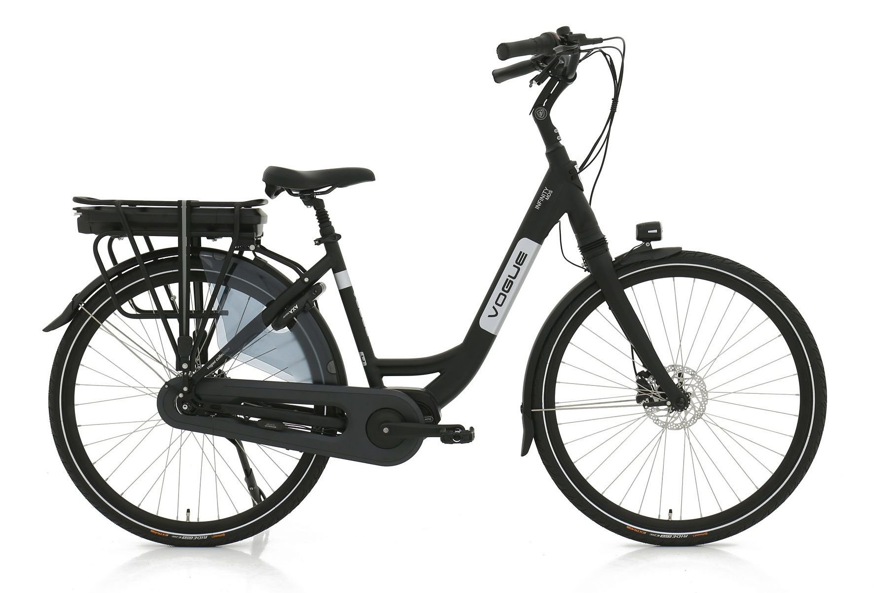 Vogue Elektrische fiets Infinity MDS Dames 53 cm Mat zwart 468 Wh Mat zwart