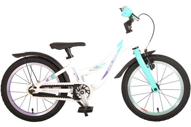 Volare Kinderfiets Glamour 16 inch Wit met licht blauw  Wit