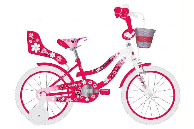 Volare Kinderfiets Lovely 16 inch Rood Roze