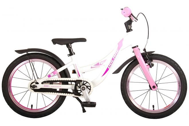 Volare Kinderfiets Glamour 16 inch Wit met roze Wit
