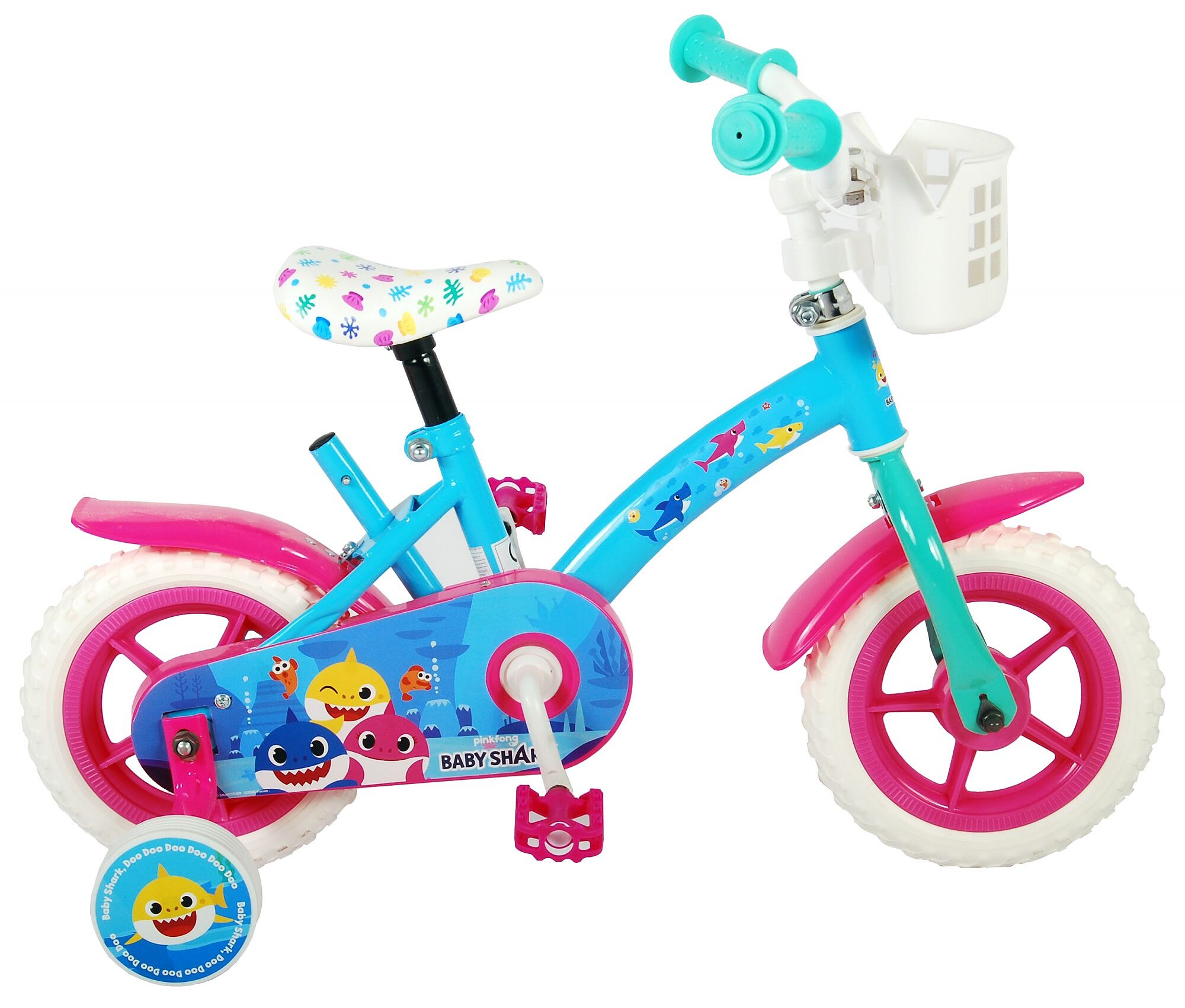 Kinderfiets Baby Shark 10 inch Licht blauw Licht blauw