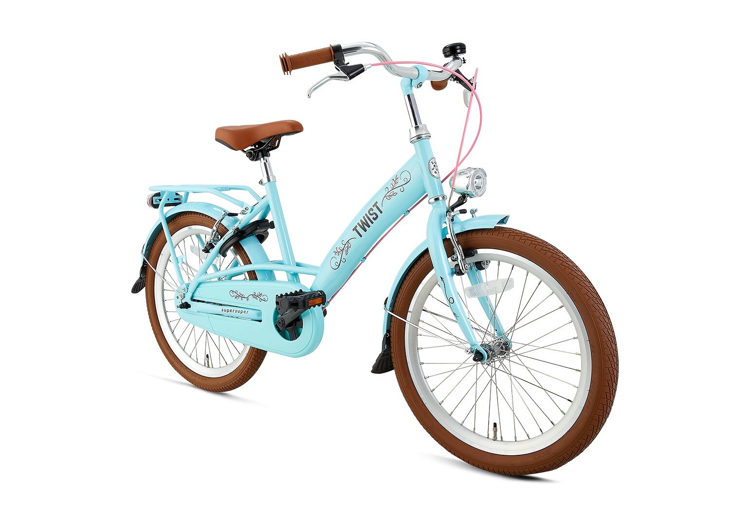 Supersuper Kinderfiets twist 20 inch Turquoise  Turquoise