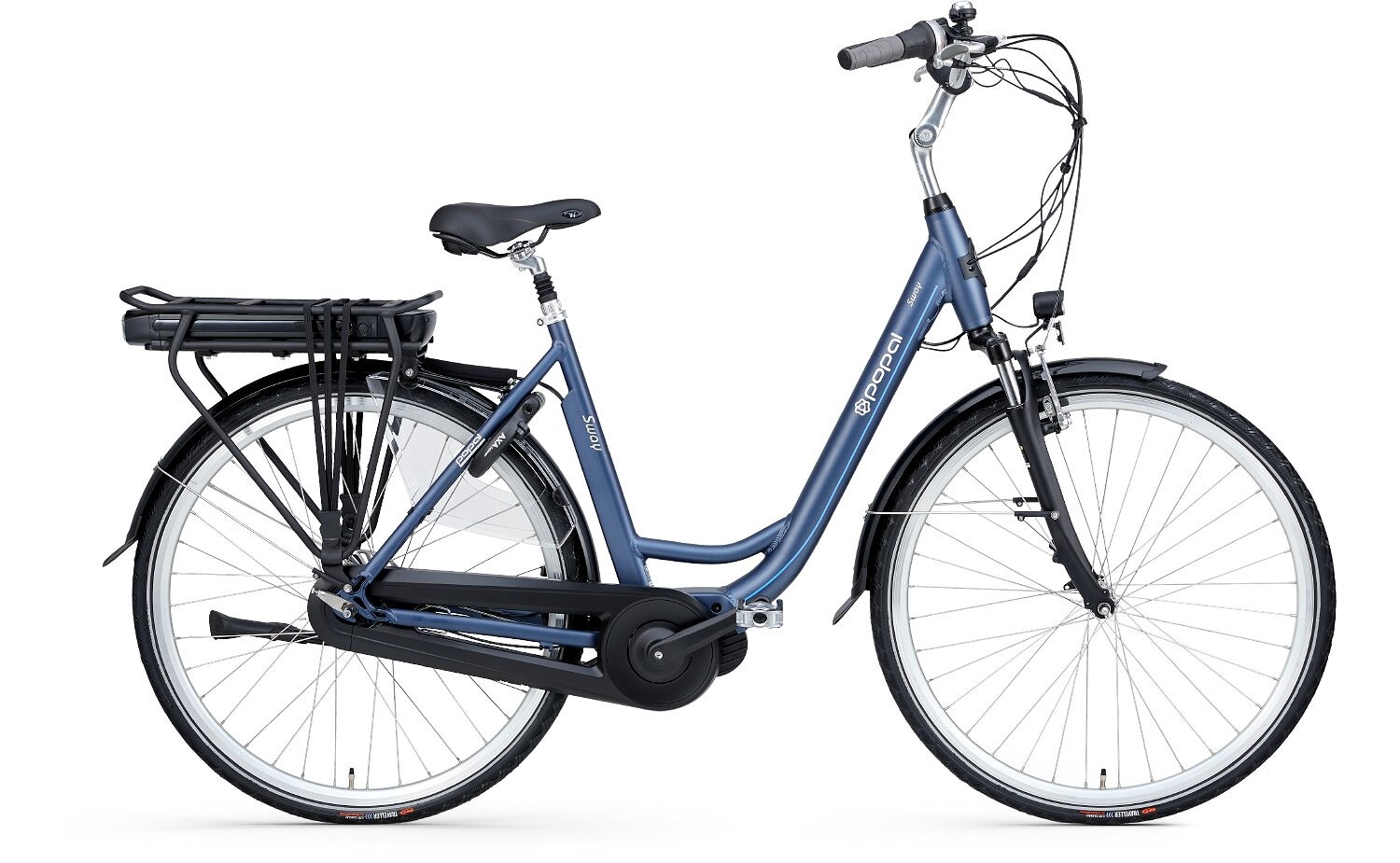 Popal Elektrische Fiets Sway MM Dames 53 cm Mat blauw 470 Wh Blauw