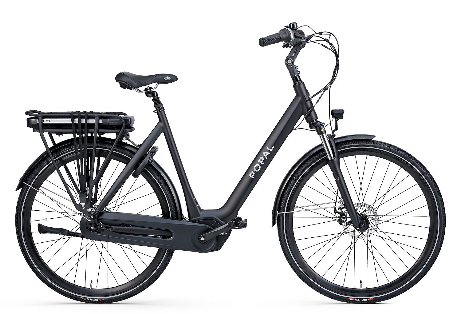 Popal Elektrische stadsfiets Vidar Dames 57 cm Mat zwart Mat zwart