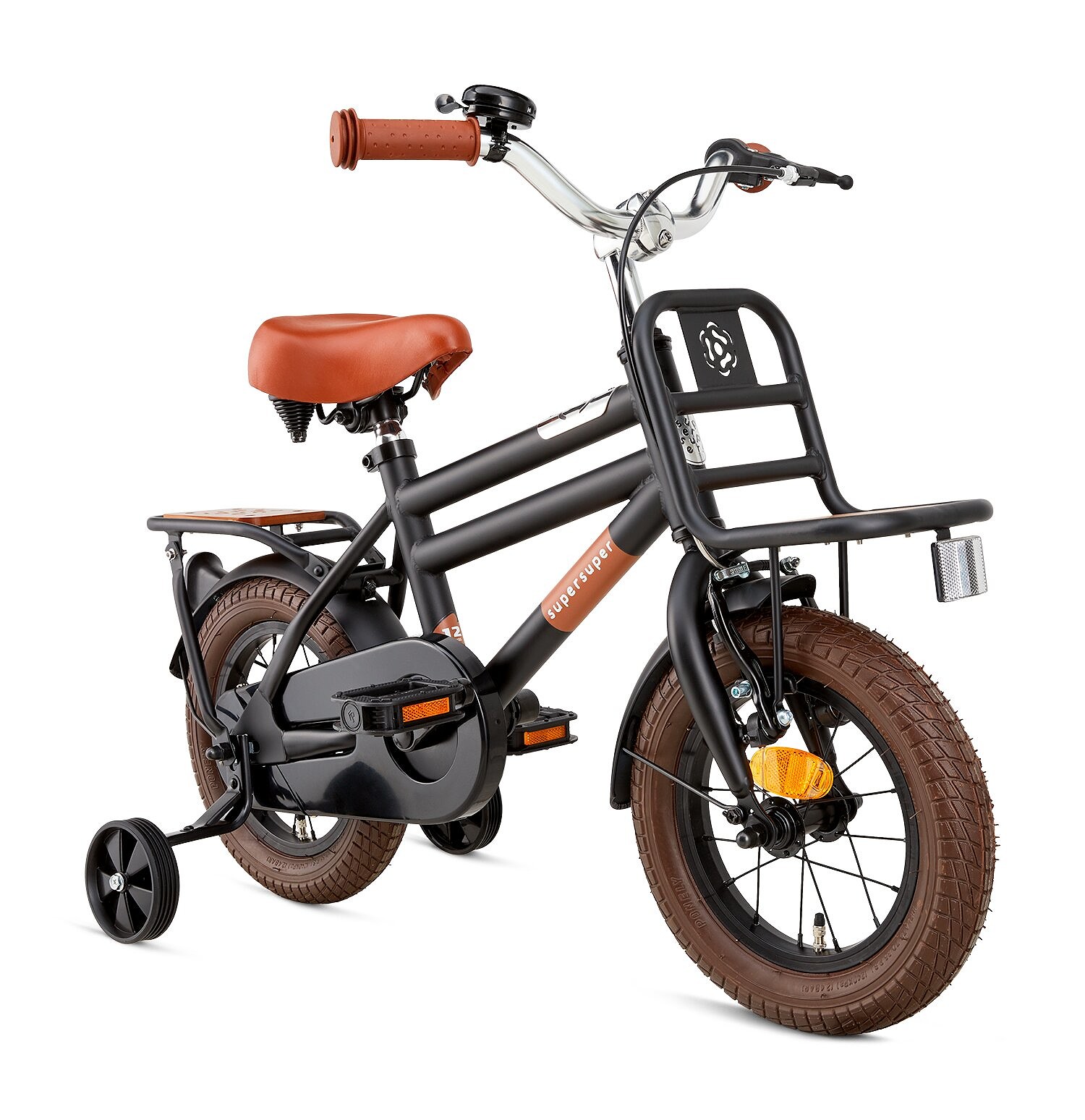 Supersuper Kinderfiets Cooper 12 inch Zwart Zwart