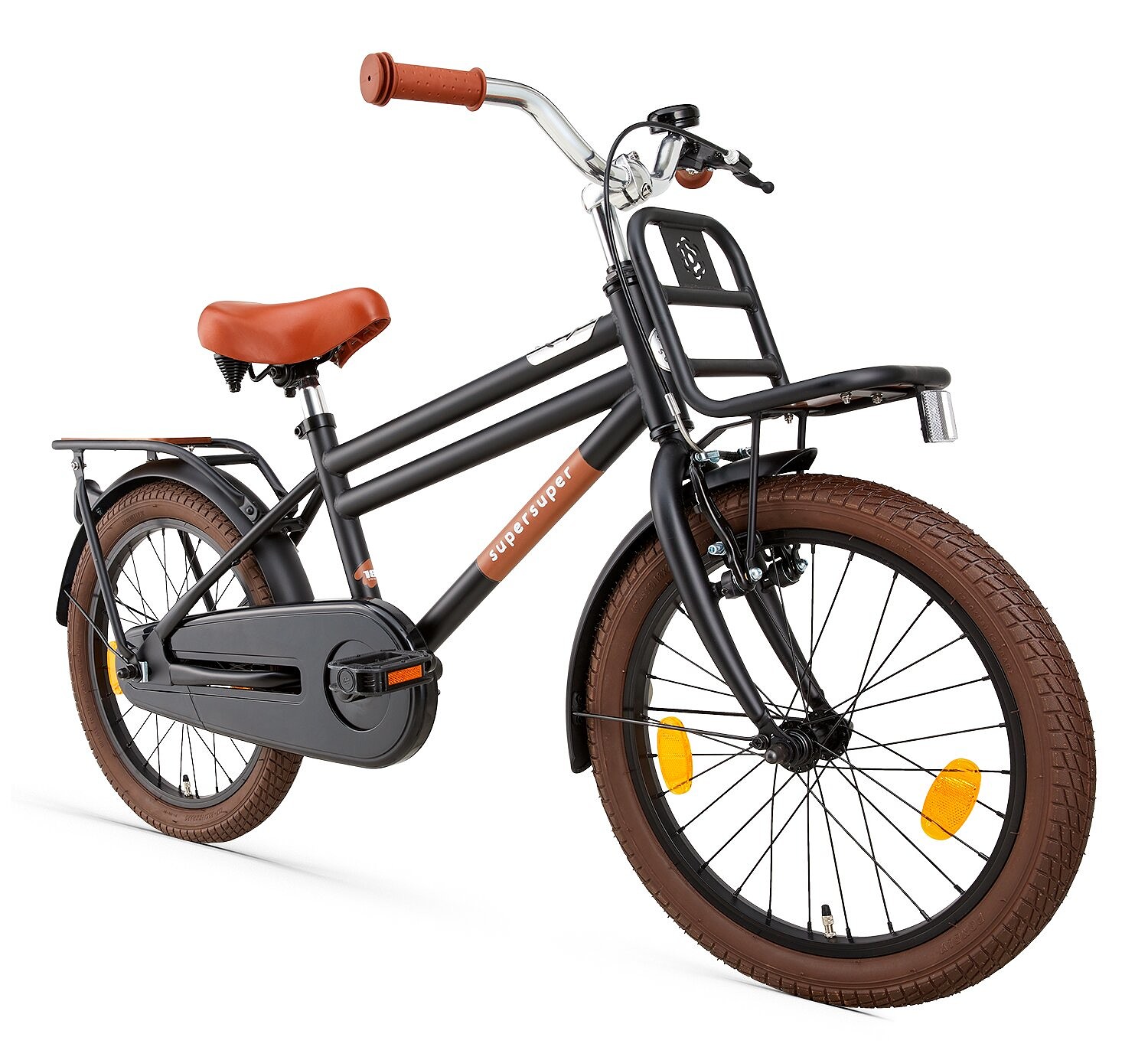 Supersuper Kinderfiets Cooper 18 inch Zwart Zwart