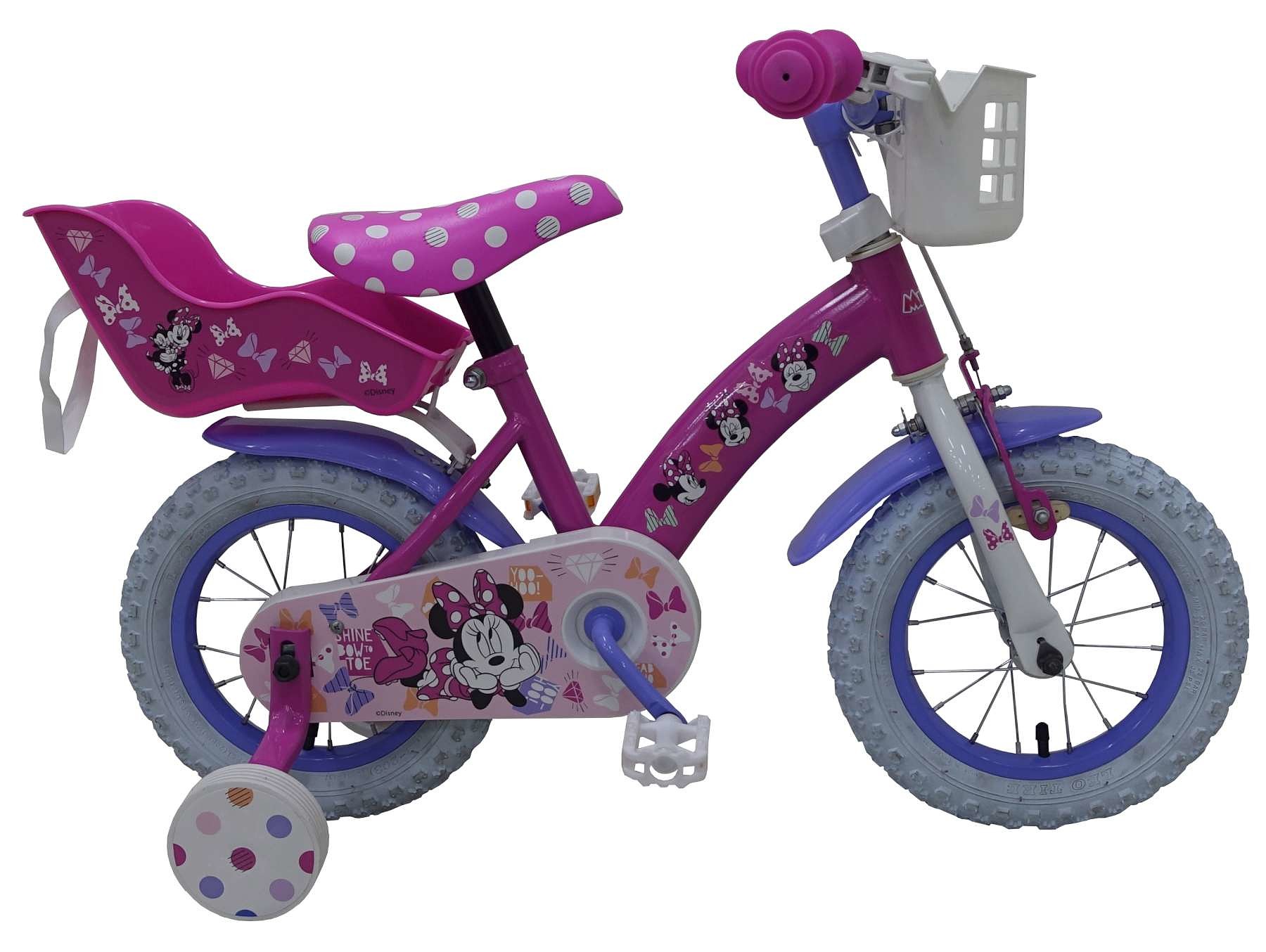 Disney Kinderfiets Minnie Cutest Ever12 inch Roze Roze