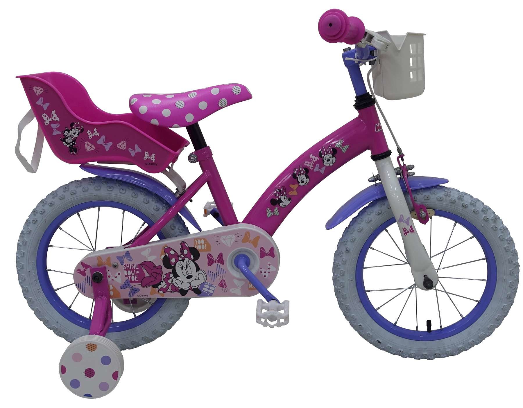 Disney Kinderfiets Minnie Cutest Ever 14 inch Roze Roze