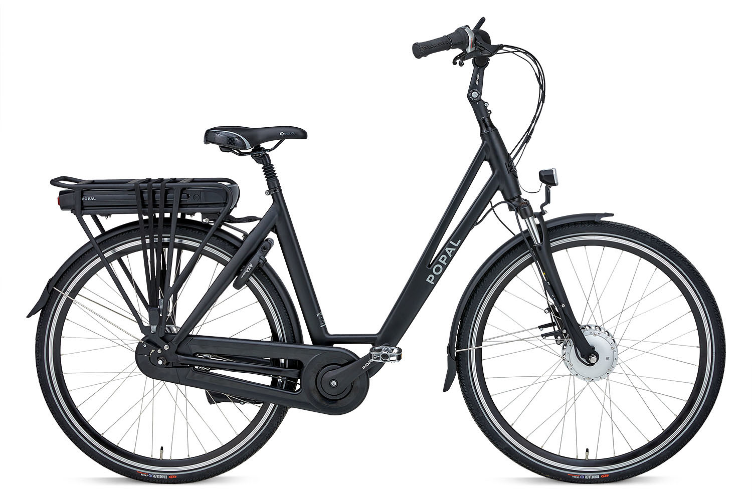 Popal Elektrische stadsfiets Tue Dames 57 cm Mat zwart Mat zwart
