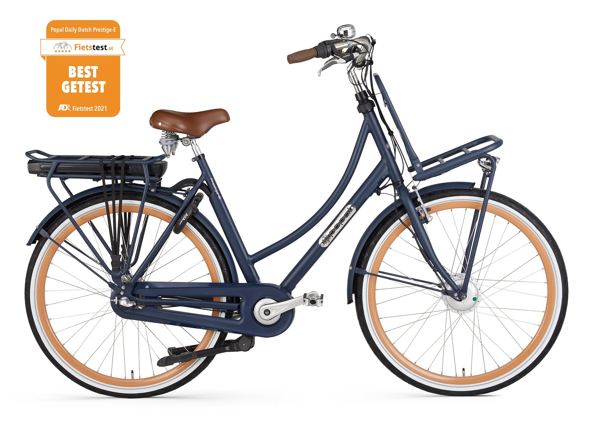 Popal Elektrische transportfiets prestige-E Dames 47 cm Blauw 470 Wh Blauw