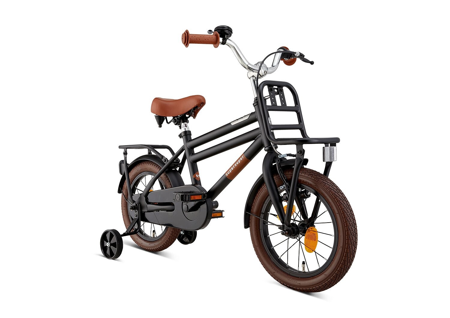 Supersuper Kinderfiets Cooper 14 inch Zwart Zwart