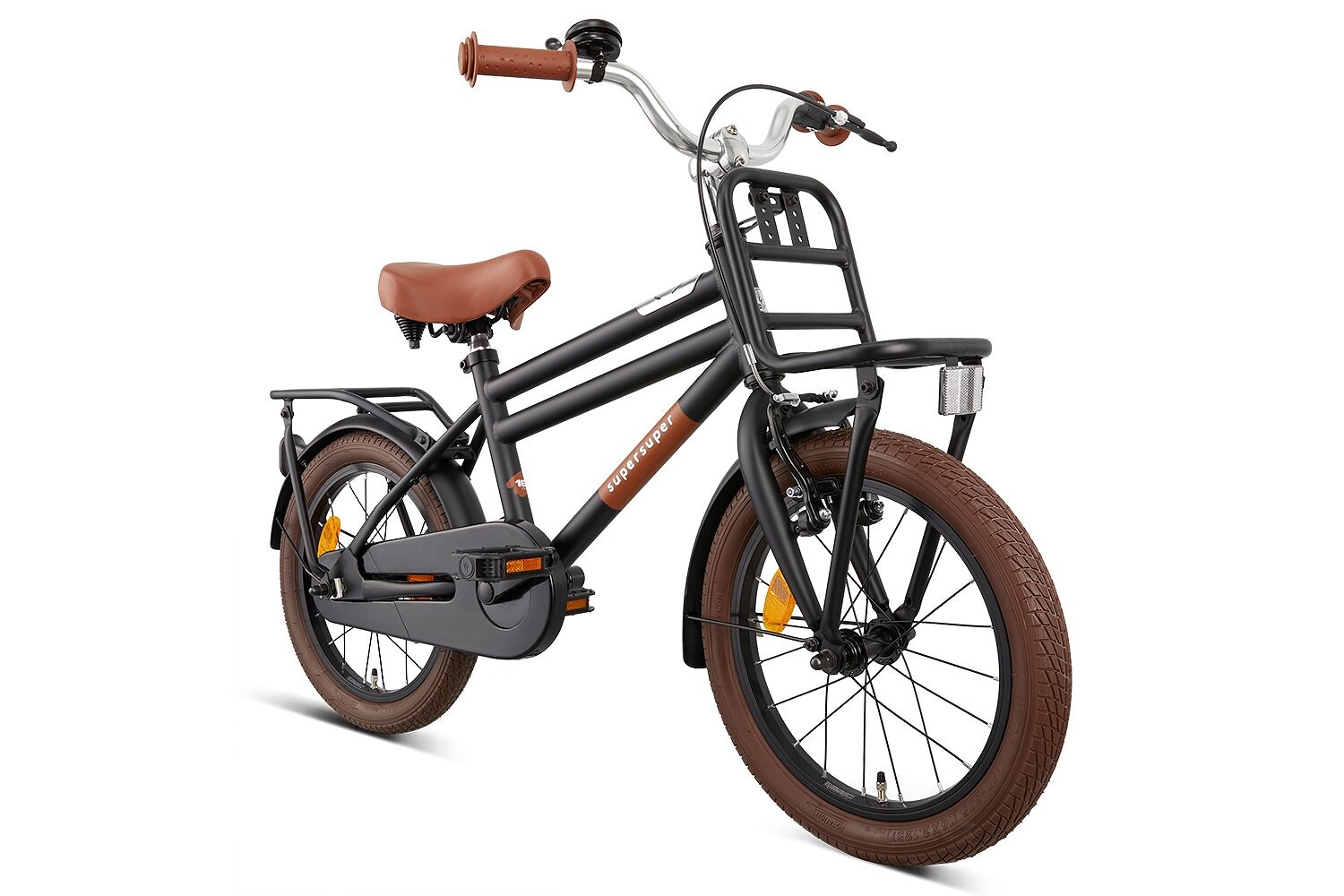 Supersuper Kinderfiets Cooper 16 inch Zwart Zwart