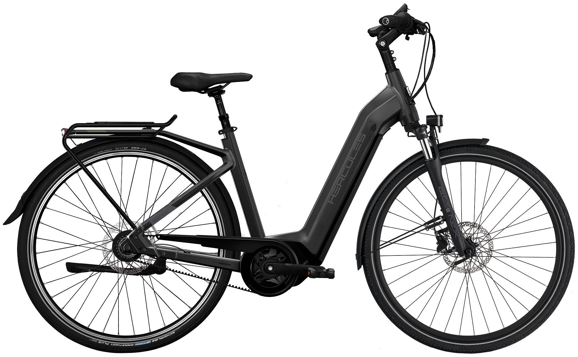 Hercules Elektrische stadsfiets Robert/a Pro I-F8 Dames 46 cm Mat... Mat zwart