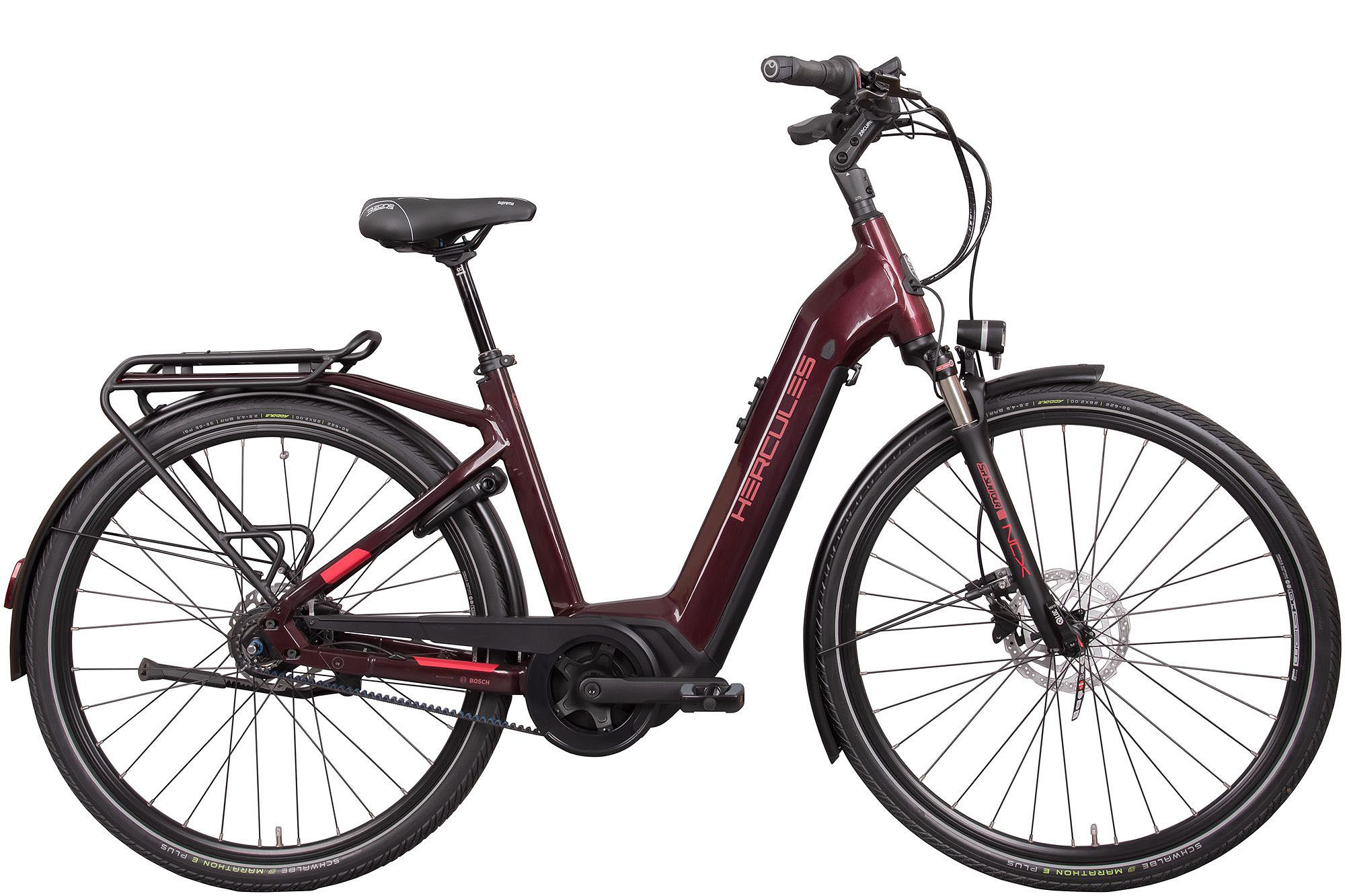 Hercules Elektrische stadsfiets Robert/a Pro I-F8 Dames 49 cm Rood... Rood