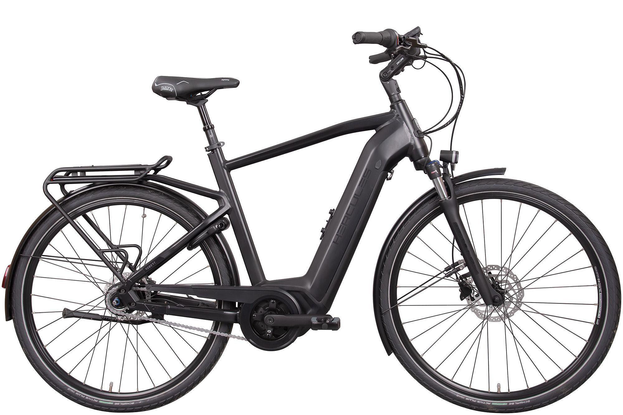 Hercules Elektrische stadsfiets Robert/a Deluxe I-F8 H57 Mat zwart... Mat zwart