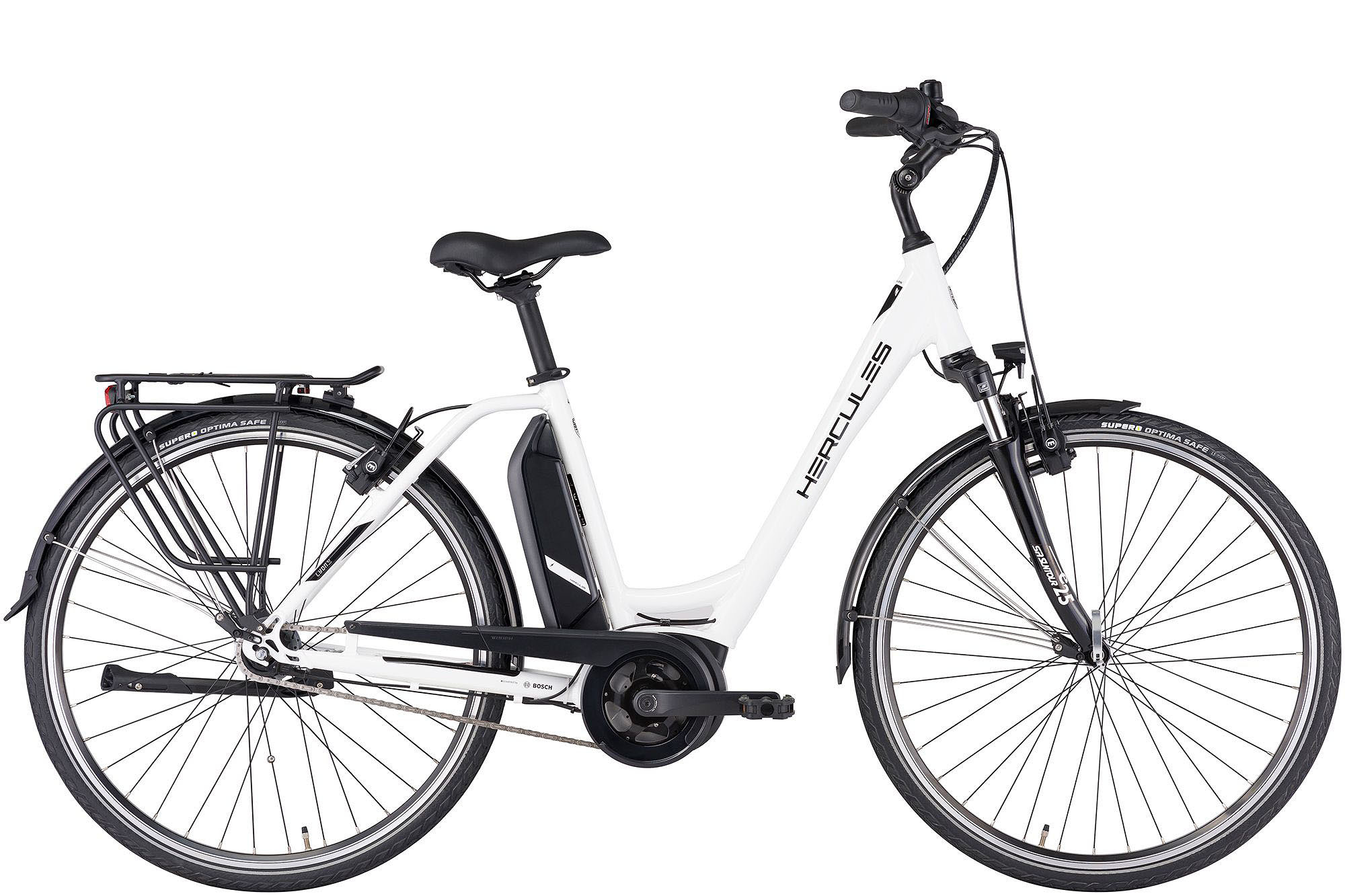 Hercules Elektrische stadsfiets Lyon F7 Dames 49 cm Wit 500 Wh Wit