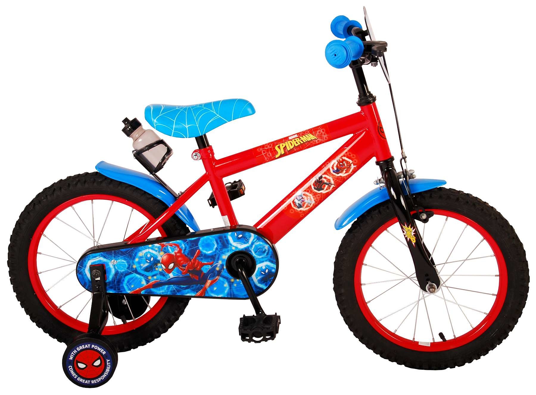 Marvel Kinderfiets Spiderman 16 inch Blauw Blauw