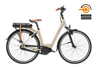 Qwic Elektrische stadsfiets Premium MN7c Dames framemaat L Beige... Beige