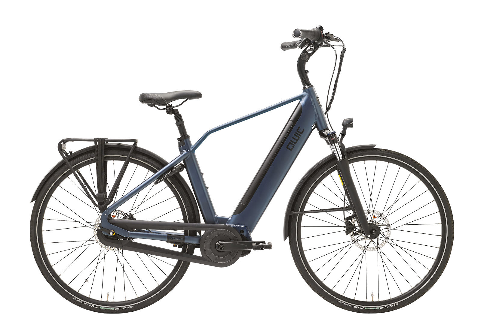 Qwic Elektrische stadsfiets Premium i-MN7+ Heren framemaat XL... Donker blauw