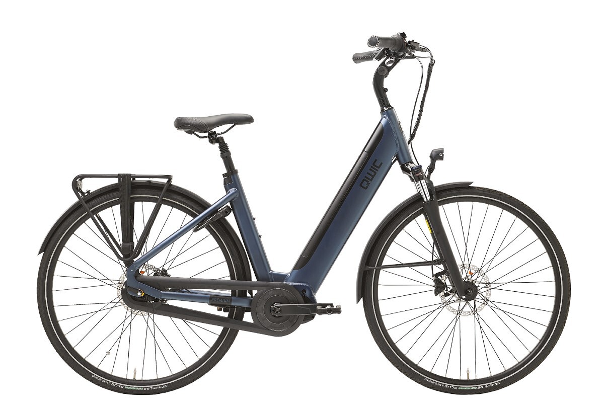 Qwic Elektrische stadsfiets Premium i-MN7+ Dames framemaat L... Donker blauw