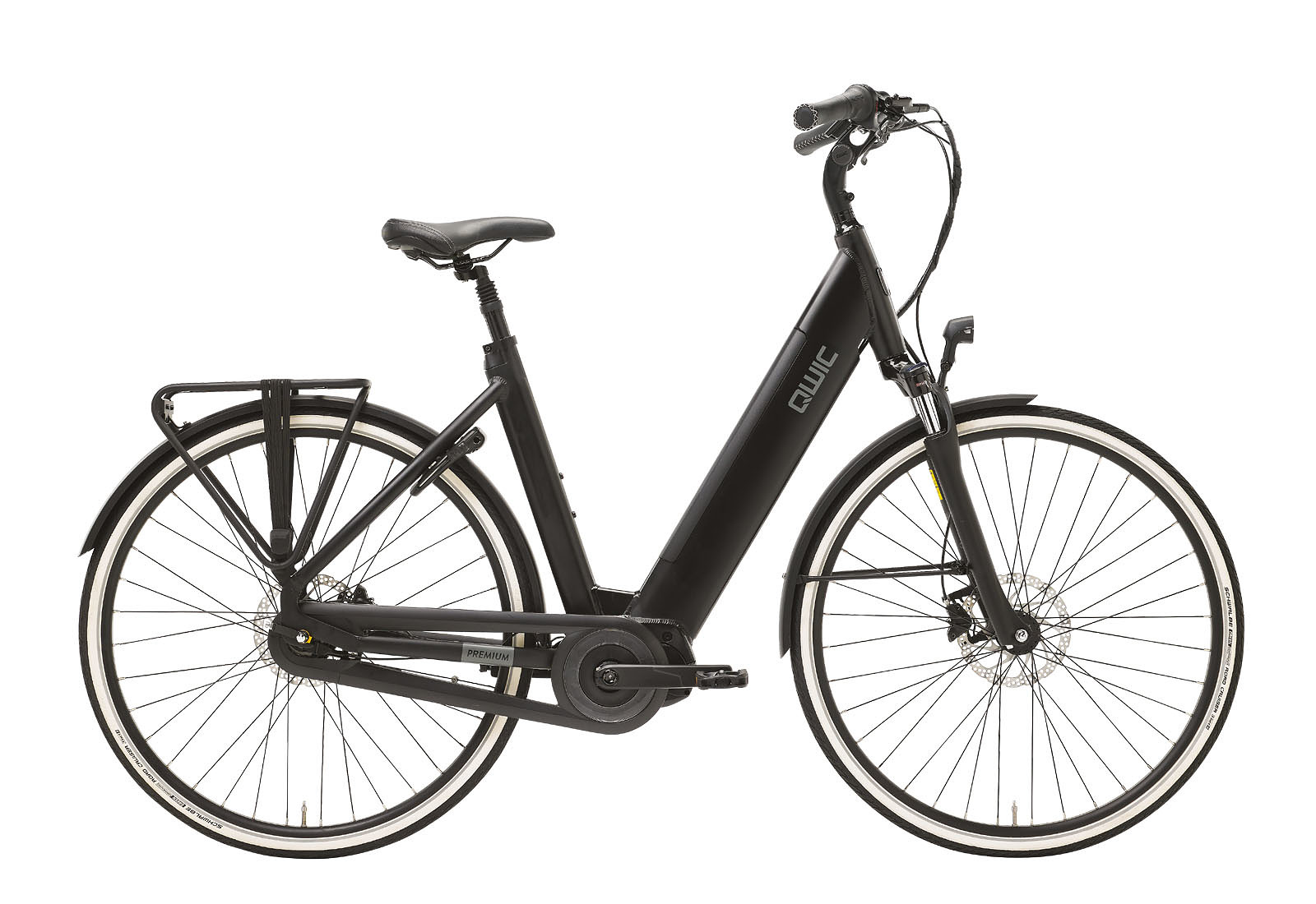 Qwic Elektrische stadsfiets Premium i-MN7+ Dames framemaat XL Mat... Mat zwart