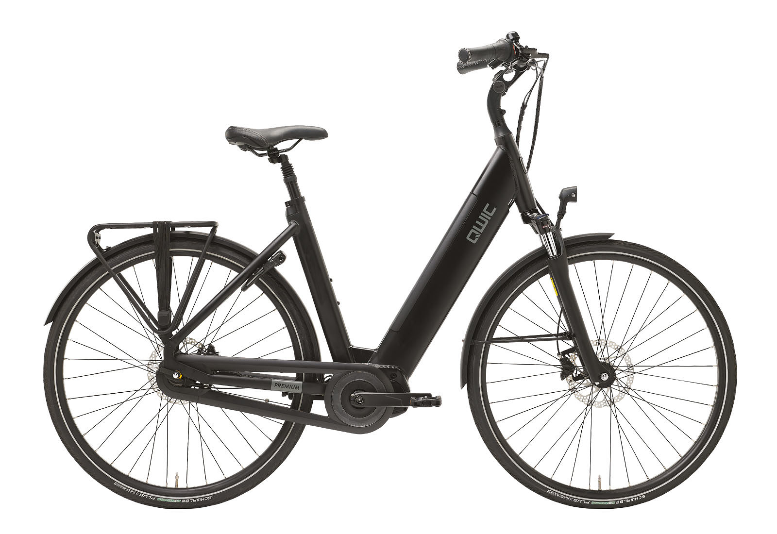 Qwic Elektrische stadsfiets Premium i-MN7 Dames framemaat M Mat... Mat zwart