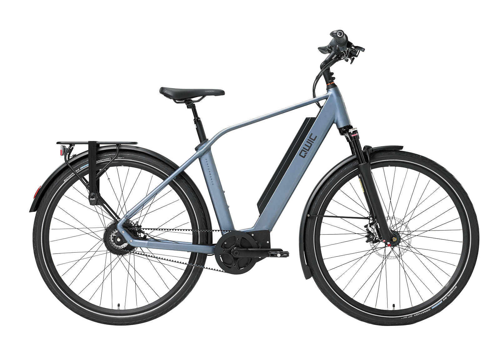 Qwic Elektrische stadsfiets Performance MN380 Heren framemaat M... Blauw